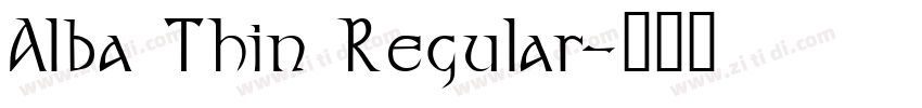Alba Thin Regular字体转换